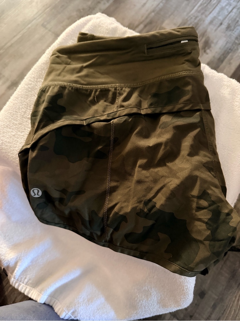 Lululemon Olive Green Camo Running Skirt